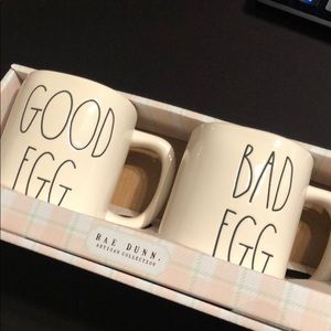 Rae Dunn Good Egg Bad Egg Mug Set